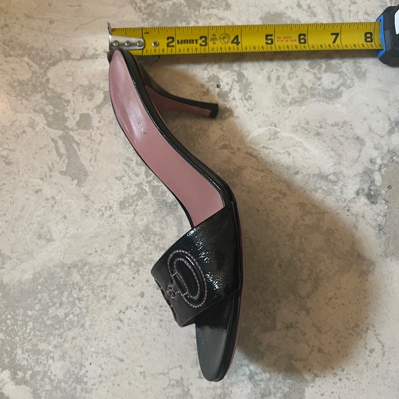 GUCCI kitten heal slides, black with Pink Gucci - Picture 7 of 8